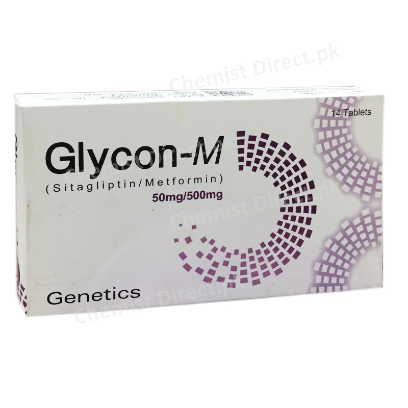 Glycon M 50 500mg Tablet Genetics Health Care Pvt Ltd Oral Hypoglycemic Sitagliptin Metformin