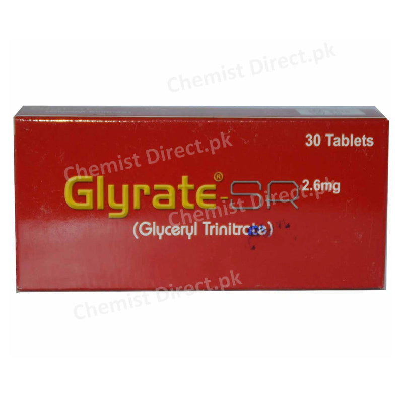 Glyrate-SR 2.6mg Tablet Maple pharmaceuticals Glyceryl Trintrate