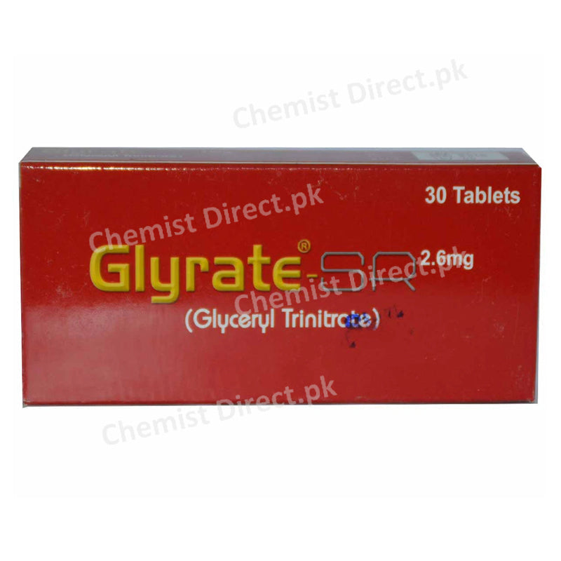 Glyrate-SR 2.6mg Tablet Maple pharmaceuticals Glyceryl Trintrate