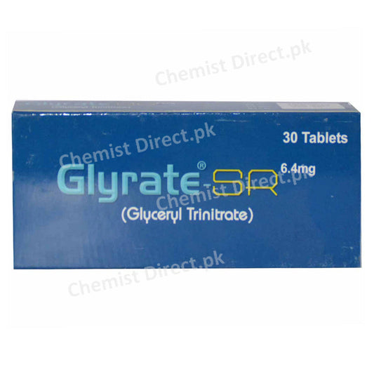 Glyrate-SR 6.4mg Tablet Maple pharmaceuticals Glyceryl Trintrate