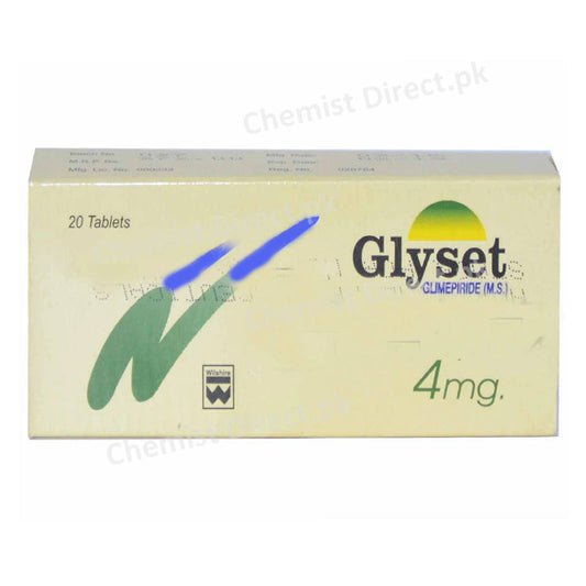 Glyset 4mg Tablet Willshire Laboratroies Glimepiride