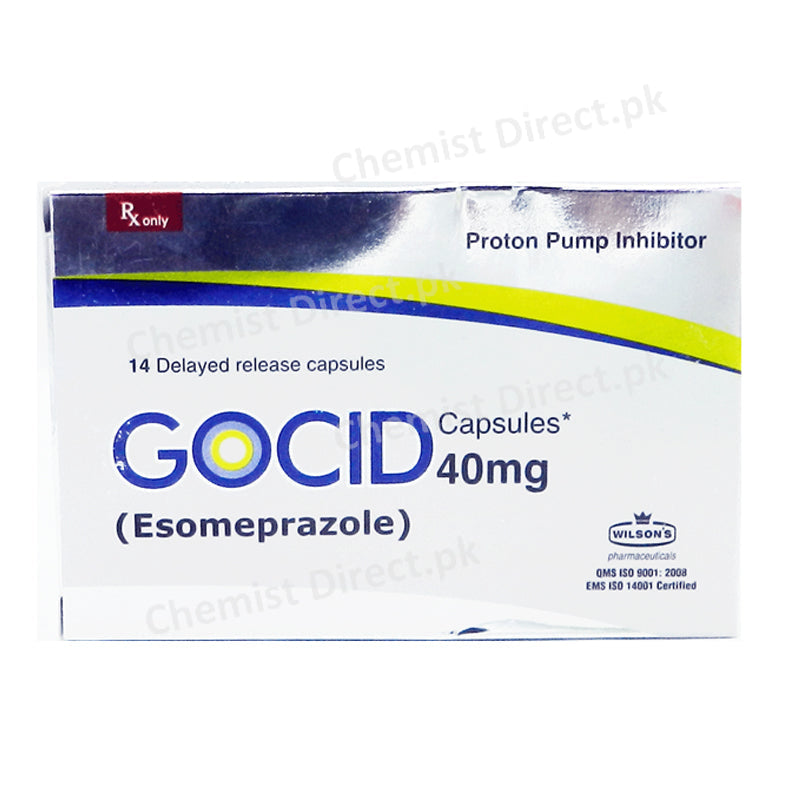 Gocid Capsule 40mg Anti-Ulcerant Esomeprazole Wilsons Pharmaceuticals