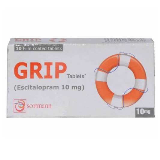 Grip 10mg Tab Tablet Scotman Pharmaceuticals Escitalopram