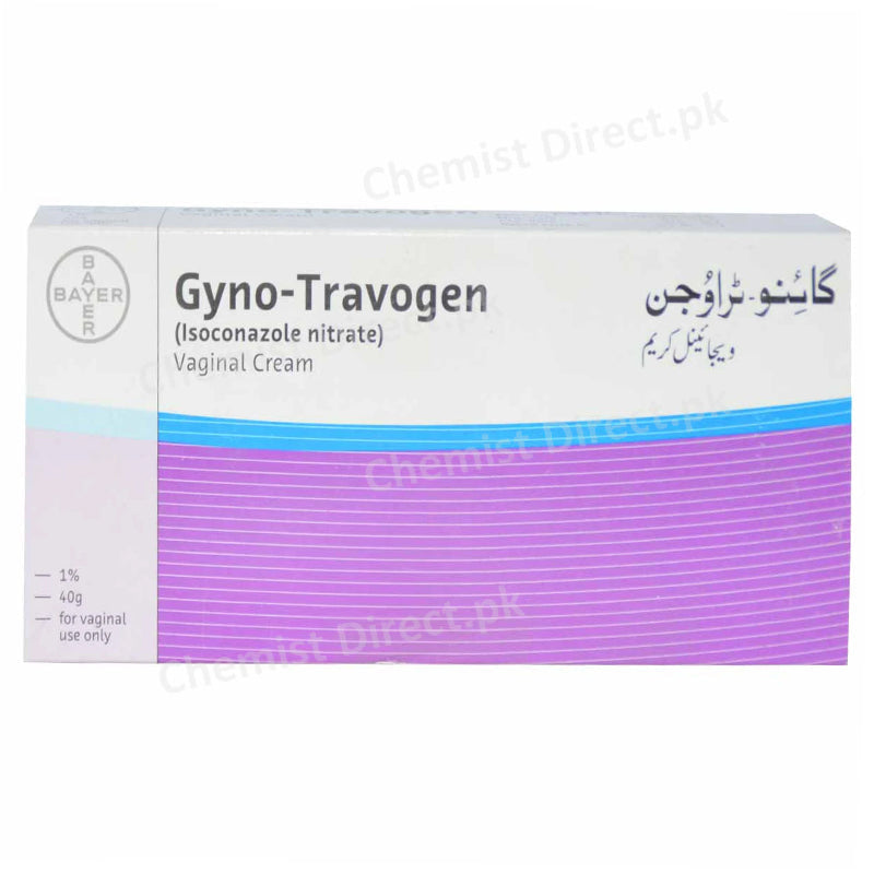 Gyno Travogen 40gram Vaginal Cream Bayer Health Care Isoconazole Anti-Fungal