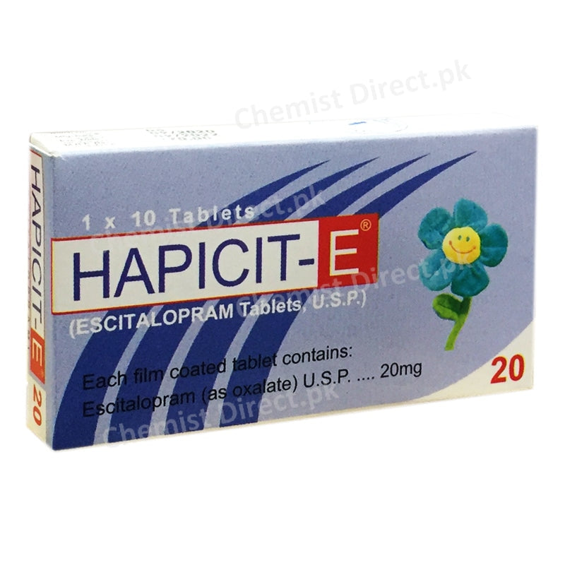 Hapicit E 20mg Tablet Escitalopram Adamjee Pharma Services Anti Depressant