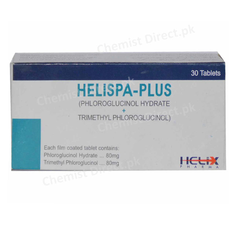 Helispa Plus Tab Tablet Helix Pharma Pvt Ltd Anti Spasmodic Phloroglucinol 80mg Trimethyl Phloroglucinol 80mg