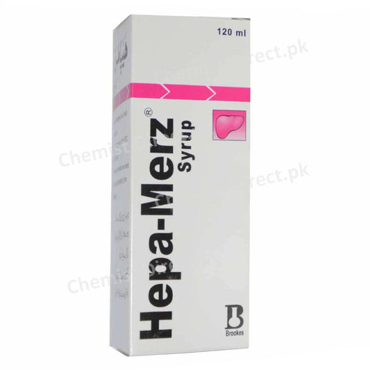 Hepa Merz Syp 120ml Syrup Brookes Pharmaceutical Labs Pakistan Ltd Liver Protectant Each 5ml Contains L Ornithine L Aspartate 300mg
