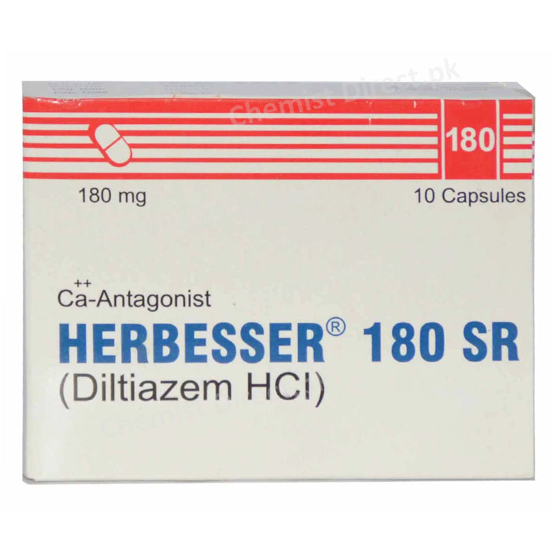 Herbesser Sr 180mg Cap Capsule Highnoon Laboratories Ltd Anti Hypertensive Diltiazem Hcl