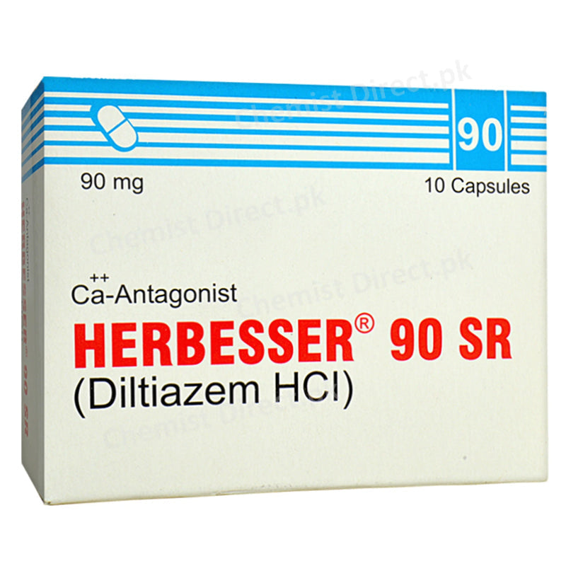 Herbesser Sr 90mg Cap Capsule Highnoon Laboratories Ltd Anti Hypertensive Diltiazem Hcl
