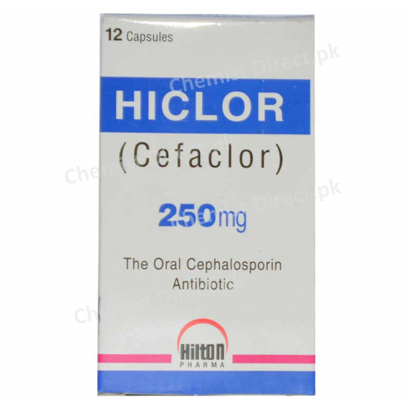 HICLOR 250mg Cap Capsule Hilton Pharma Pvt Ltd Cephalosporin Anti biotic Cefaclor