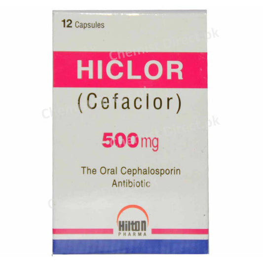 HICLOR 500mg Cap Capsule Hilton Pharma Pvt Ltd Cephalosporin Antibiotic Cefaclor