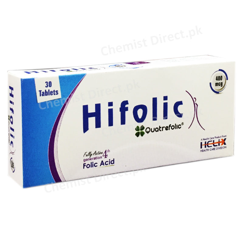 Hifolic 400mg Tablet Helix Pharma Supplements Quatrefolic