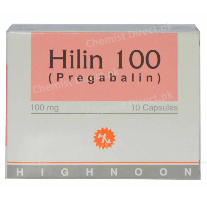Hilin 100mg Capsule Neuropathic Pain Pregabalin Highnoon Laboratories