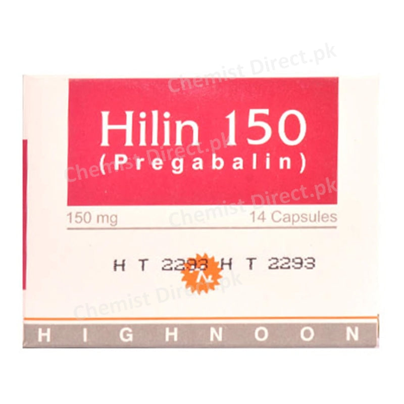 Hilin 150mg Capsule Neuropathic Pain Pregabalin Highnoon laboratories