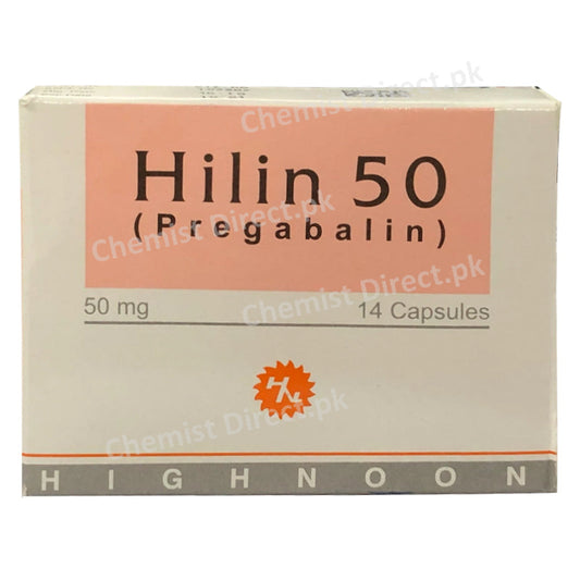 Hilin 50mg capsule Neuropathic Pain Pregabalin Highnoon laboratories