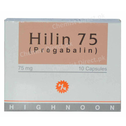 Hilin 75mg Capsule Neuropathic Pain Pregabalin Highnoon laboratories