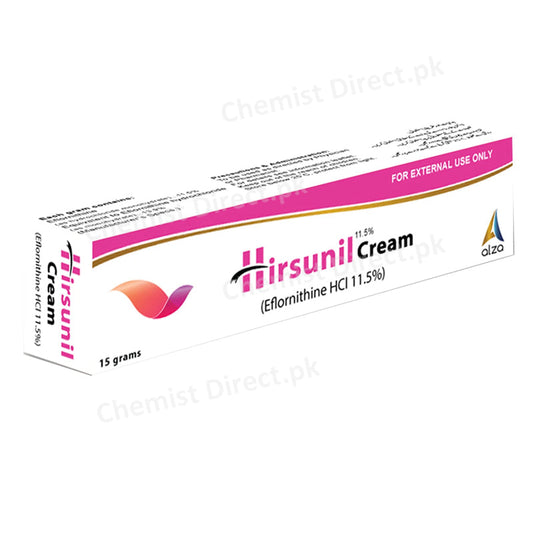 Hirsunil Cream 15gram Eflornithine HCL Alza Pharma