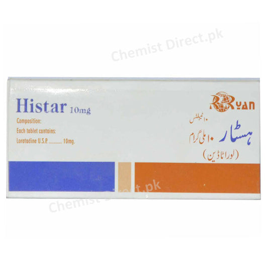 Histar 10mg Tablet Roryan Pharmaceuticals Loratadine