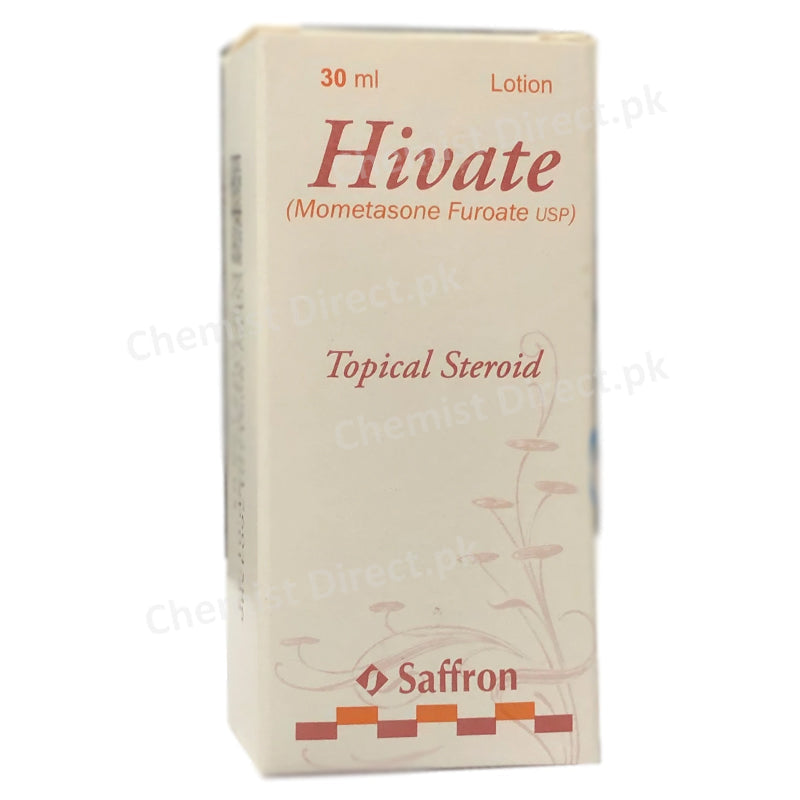 Hivate 30ml Lotion Saffron Pharmaceuticals Pvt Ltd Corticosteroid Mometasone Furoate