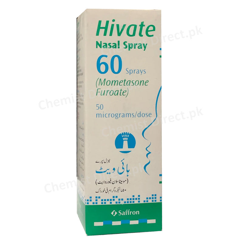 Hivate Nasal spray 60 Saffron Pharmaceuticals Pvt Ltd Corticosteroid Mometasone Furoate