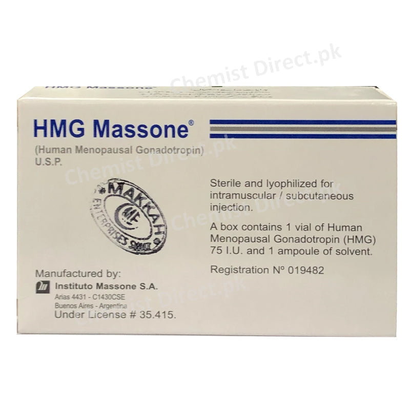 HMG Massone Inj Injection Excel Pharma Ovulationstimulant Menotropin Storeat 2 8 C Donotfreeze