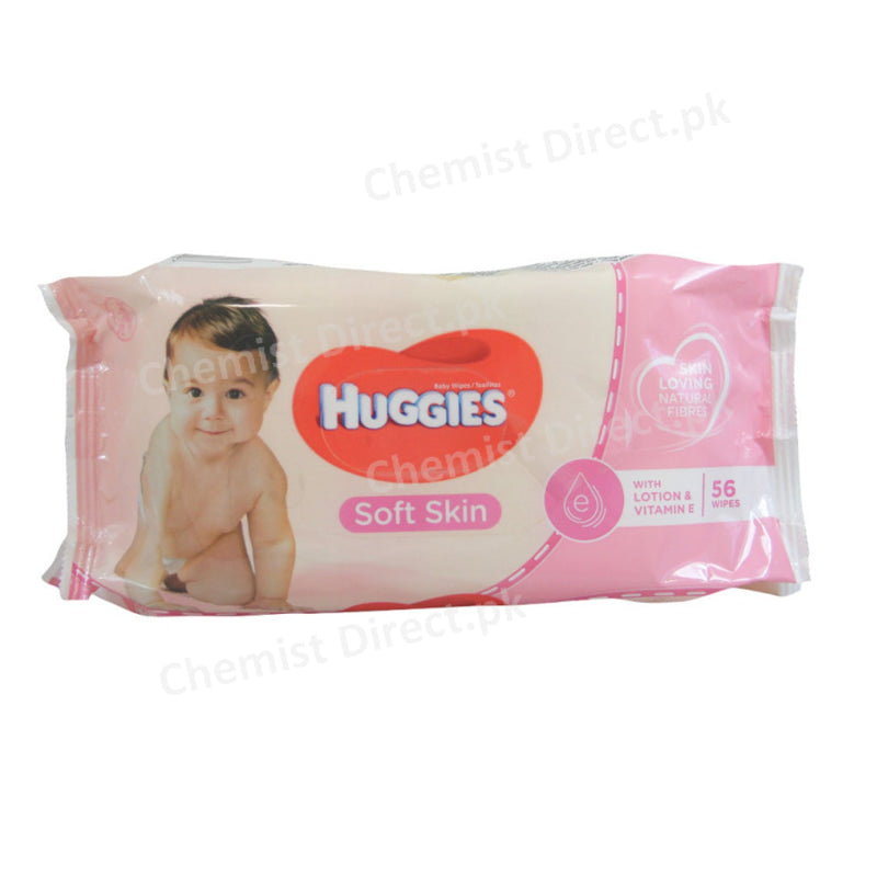 Huggies Soft Skin Baby Wipes 56 Care