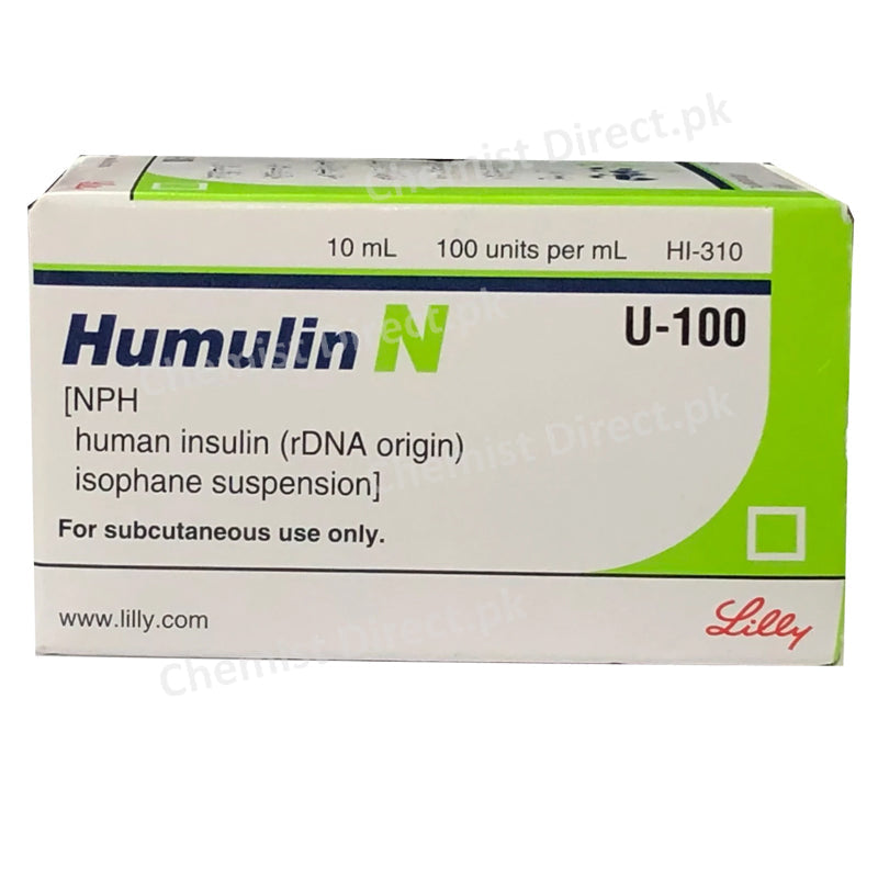 Humulin N U 100 Eli Lilly Pakistan Pvt Ltd Insulin Preparation Human Insulin Storeat2 80C Donotfreeze