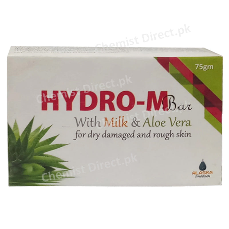 Hydro-M Bar 75gram Alaska Pharma Dry Damage Rough Skin Milk Aloe Vera