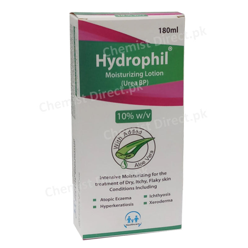 Hydrophil 10% Moisturizing Lotion 180ml Healthcare Pharma Aloe vera
