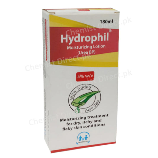 Hydrophil 5% Moisturizing Lotion 180ml Urea BP Healthcare Pharma