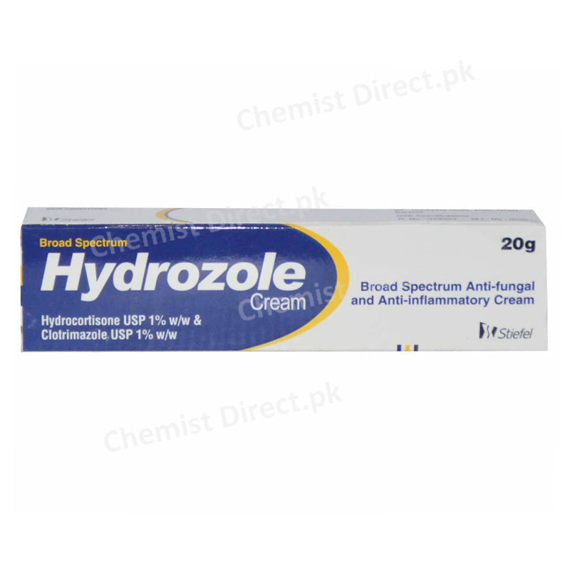Hydrozole 20Gram Cream Stiefel Healthcare Anti-Fungal Clotrimazole 1% Hydrocortisone 1%