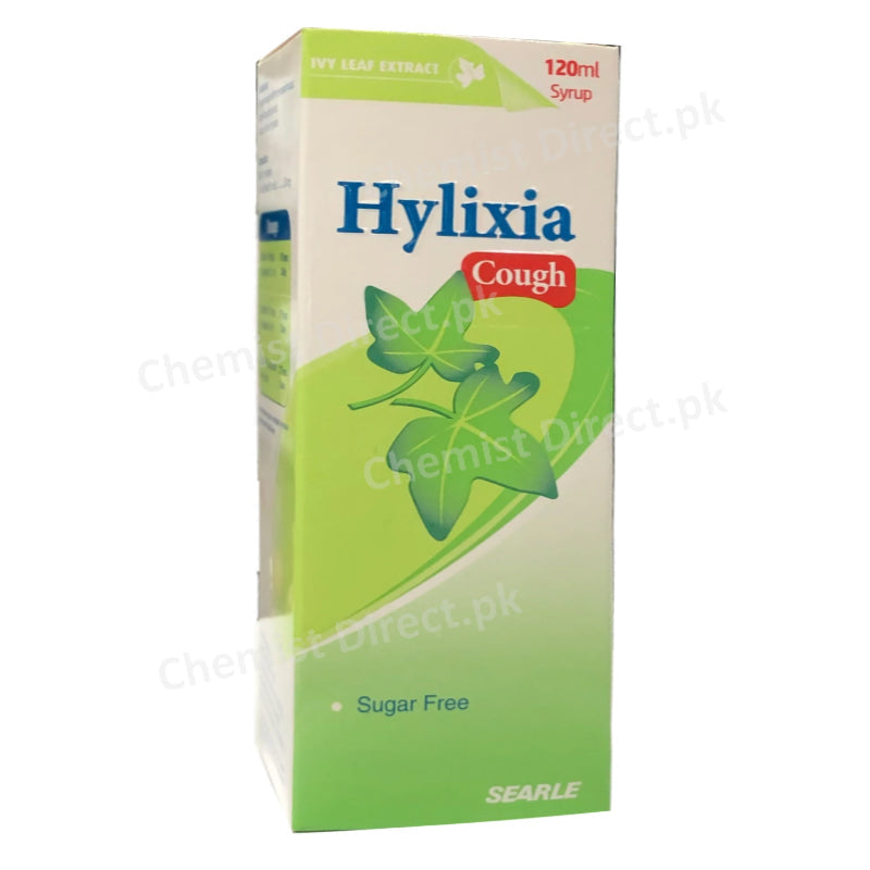 Hylixia 120ml Cough Syrup IVY Leaf Extract35mg, Primula20mg Thym20mg Searle Pakistan