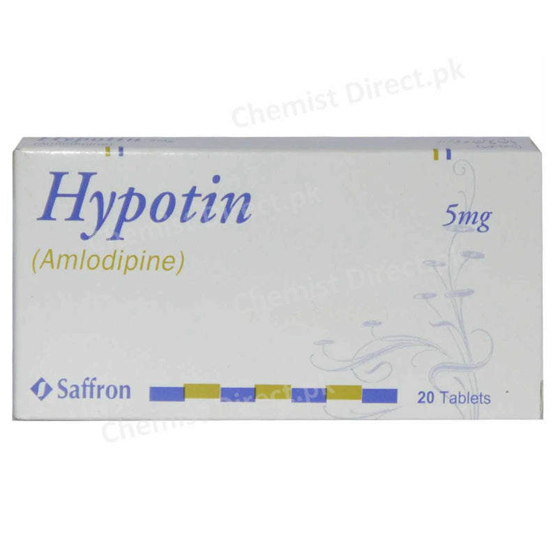 Hypotin 5mg Tablet Saffron Pharmaceuticals Anti-Hypertensive Amlodipine