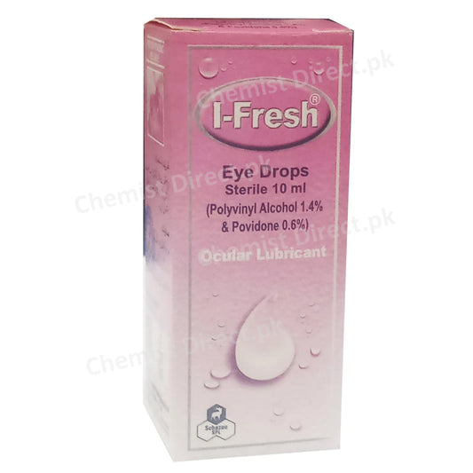 I Fresh Eye Drops Schazoo Pharmaceuticals Pvt Ltd Lubricant Polyvinyl Alcohol 1.4 Povidone 0.6