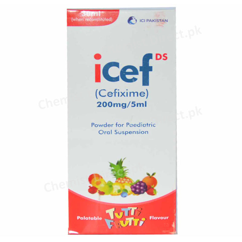 Icef Ds 200mg Syp 30ml Syrup Ici Pakistan Ltd Cephalosporin Antibiotic Cefixime