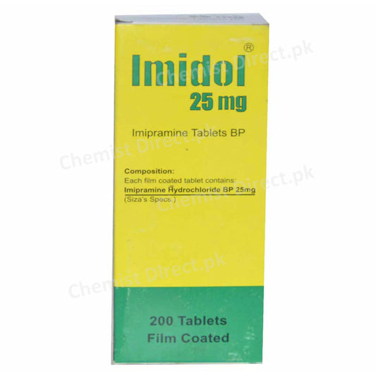 Imidol 25mg Tab Tablet Siza International Pvt Ltd Antidepressant Imipramine Hcl