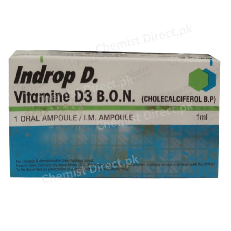 Indrop D Injection 1ml Cholecalciferol Vitamine-D3 Neutro Pharma