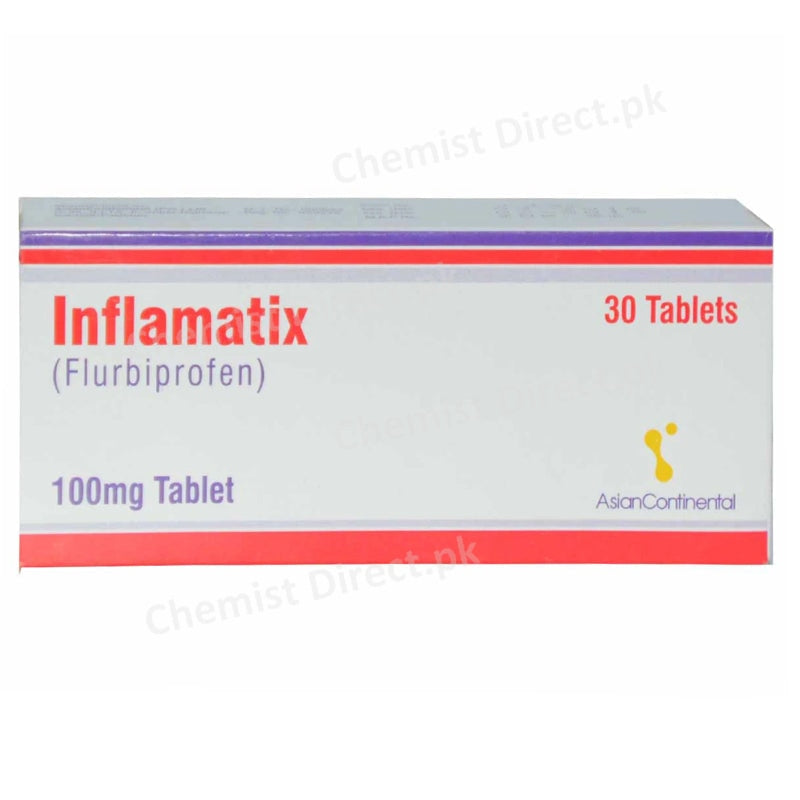 Inflamatix 100mg Tablet Flurbiprofen Asian Continental