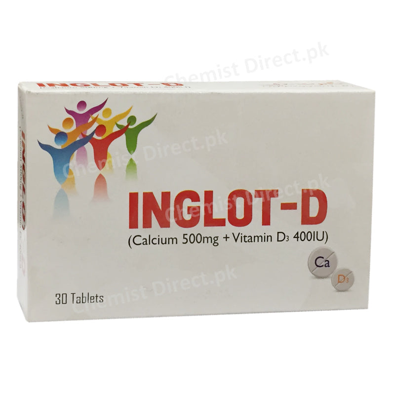 Inglot-D Tablet Calcium500mg + Vitamin D3 400IU Horizon Pharmaceuticals