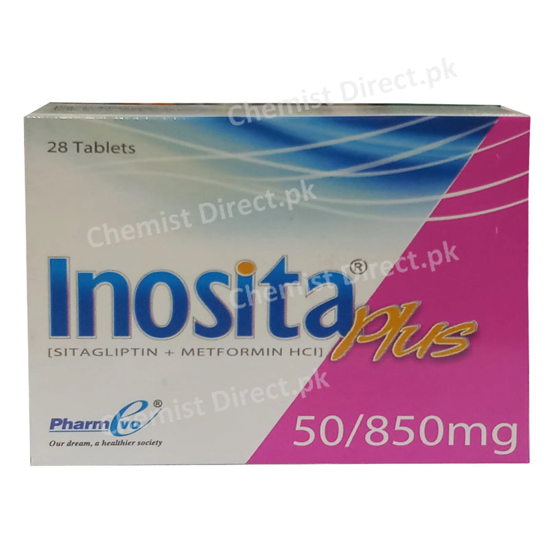 Inosita Plus 50 850mg Tab Tablet Pharmevo Pvt Ltd Oral Hypoglycemic Sitagliptin Metformin 50 850mg