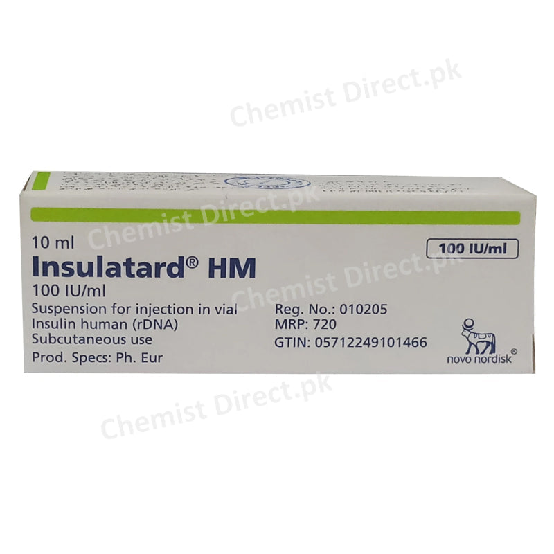 Insulatard Hm 100 Iu Ml Novo Nordisk Pharma Pvt Ltd Intermediate Acting Insulins Human Nph Insulin Store At 2 80c Do Not Freeze