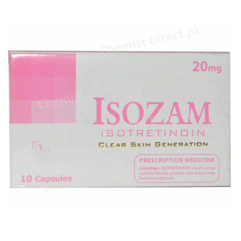 Isozam 20mg Capsule Valor Pharmaceuticals Anti-Acne Isotretinoin