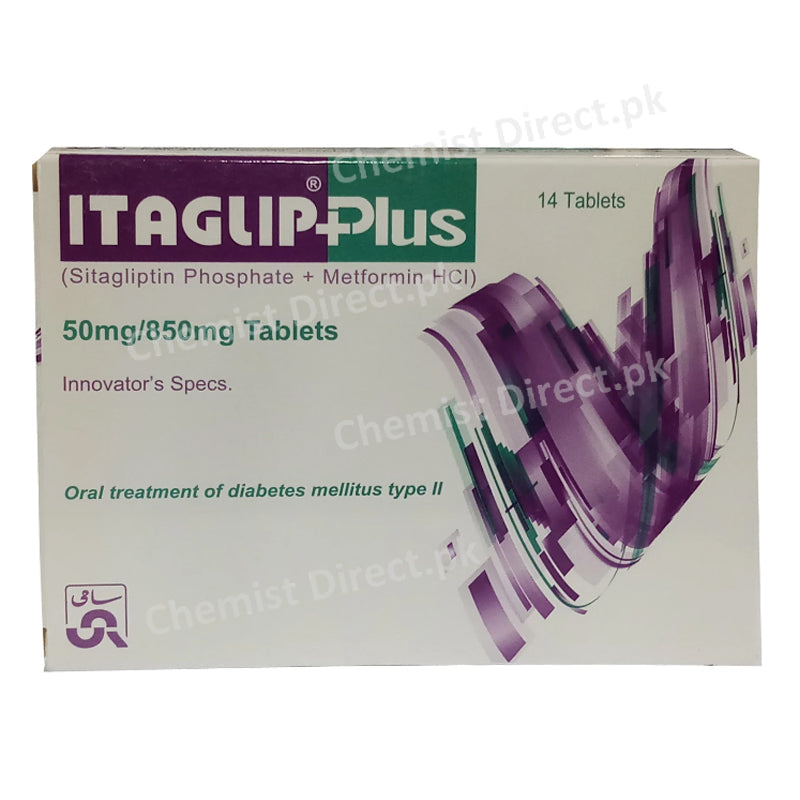Itaglip plus 50+850mg Tablet Sami Pharmaceuticals Oral Hypoglycemic Sitagliptin Phosphate Metformin HCl