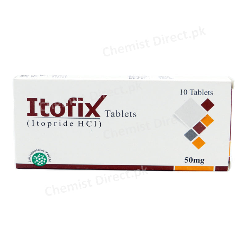 Itofix 50mg Tablet Cell Laboratories Gastroprokinetics Itopride HCL