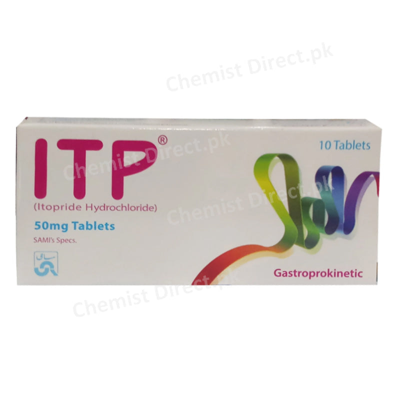 ITP 50mg Tablet Sami Pharmaceuticals Gastroprokinetics Itopride Hydrochloride
