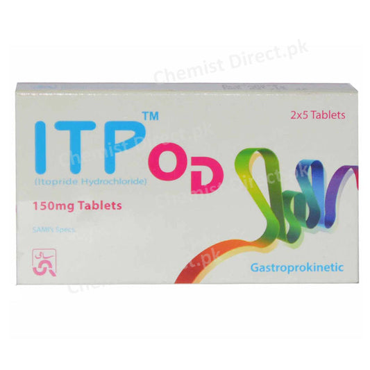 ITP OD 150mg Tab Tablet Sami Pharmaceuticals Pvt Ltd Gastroprokinetics Itopride Hydrochloride