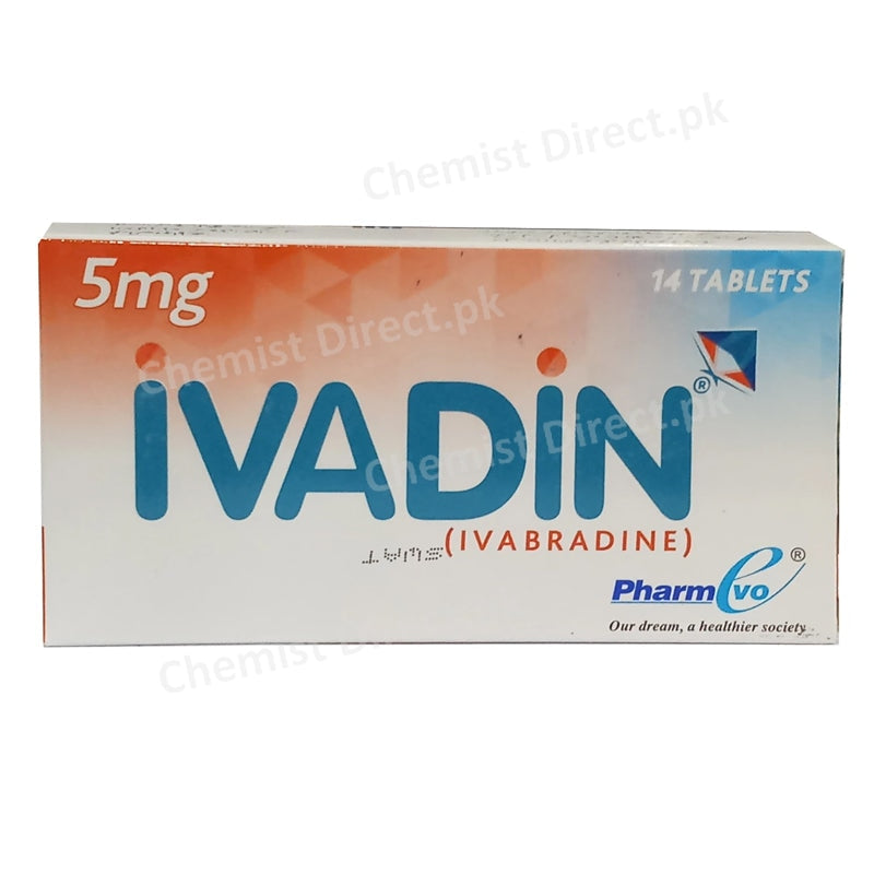 Ivadin 5mg Tablet Tab Pharm Evo PvtLtd Anti Anginal Ivabradine