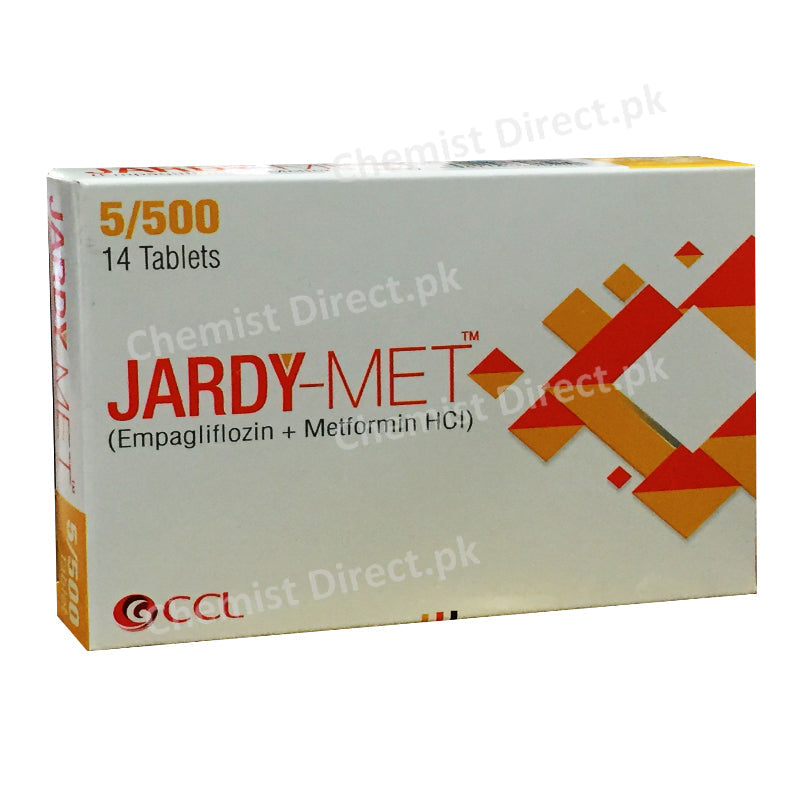 Jardy-Met 5/500 Tablet Empagliflozin + Metformin HCl CCL Pharma