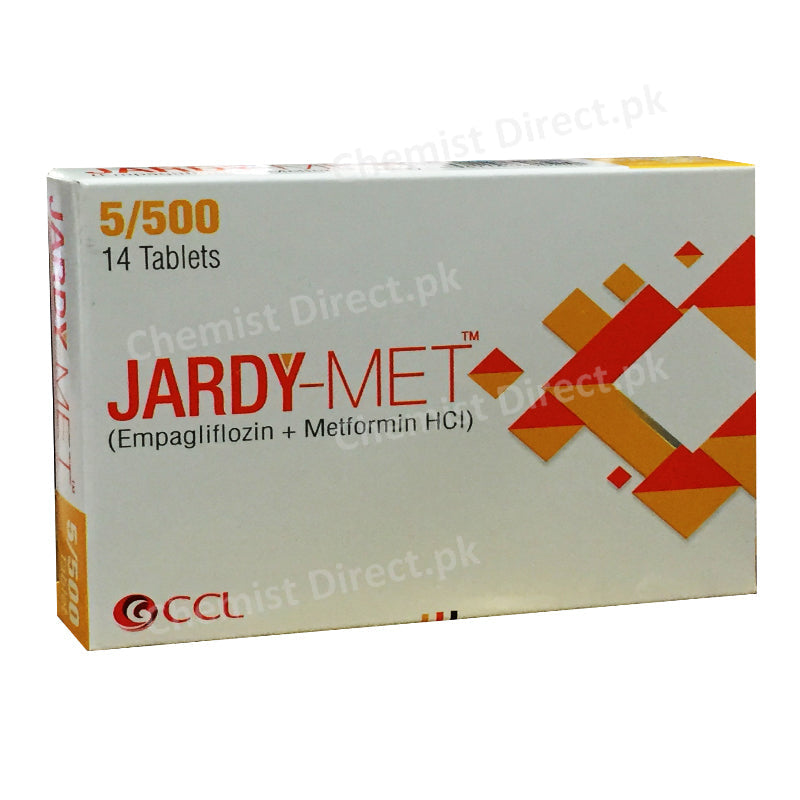 Jardy-Met 5/500 Tablet Empagliflozin + Metformin HCl CCL Pharma