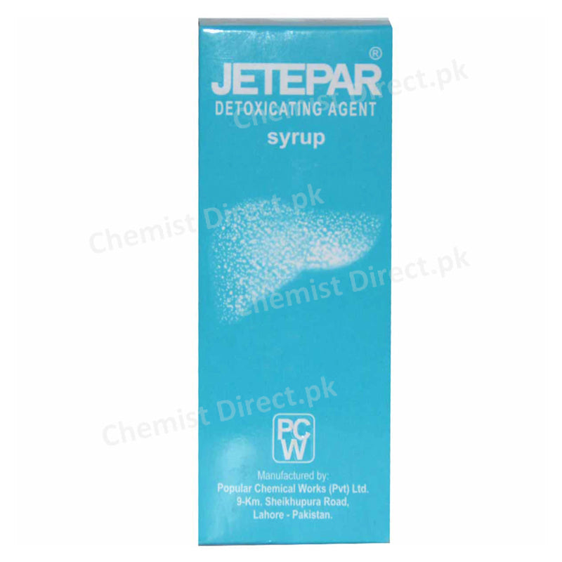 Jetepar 112ml Syp Syrup Popular Chemical Work Pvt Ltd Liver Protectant Betaine Glucuronate 3.750g Diethanolamine Glucuronate 1g Nicotinamide 0.200g